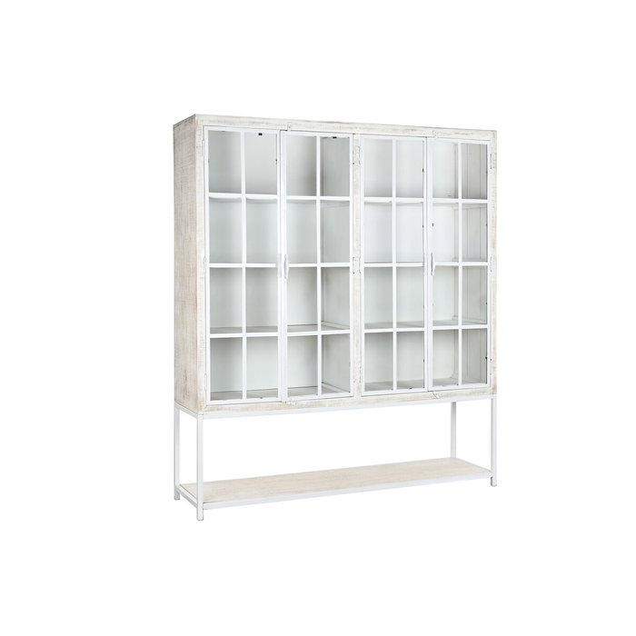 DKD Home Decor Estantería Moderna Blanco con 4 Puertas y 6 Estantes