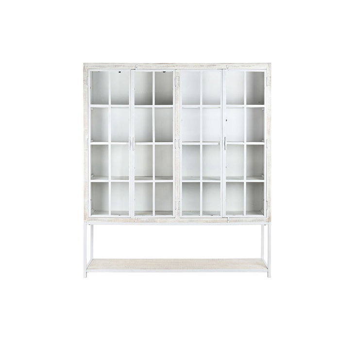 DKD Home Decor Estantería Moderna Blanco con 4 Puertas y 6 Estantes