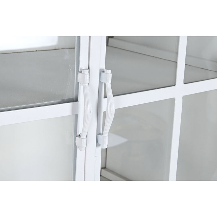 DKD Home Decor Estantería Moderna Blanco con 4 Puertas y 6 Estantes
