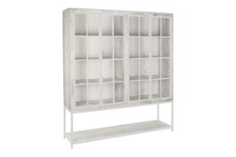DKD Home Decor Estantería Moderna Blanco con 4 Puertas y 6 Estantes