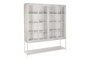 DKD Home Decor Estantería Moderna Blanco con 4 Puertas y 6 Estantes