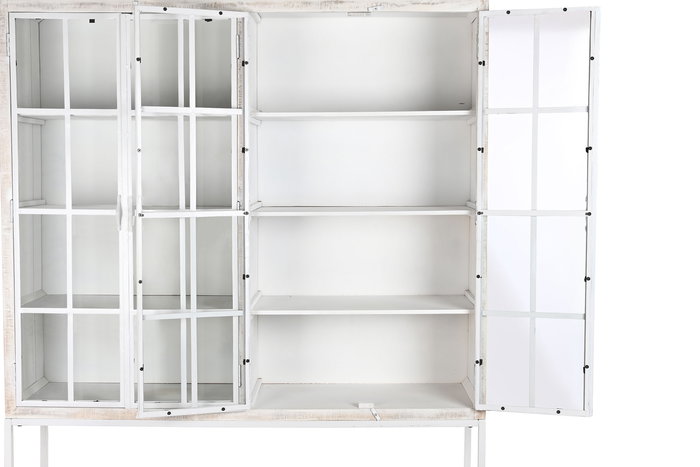 DKD Home Decor Estantería Moderna Blanco 45 x 200 x 170 cm - Armario con 4 Puertas y 6 Estantes