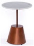 DKD Home Decor Mesita Auxiliar de Mármol y Metal 40x40x50