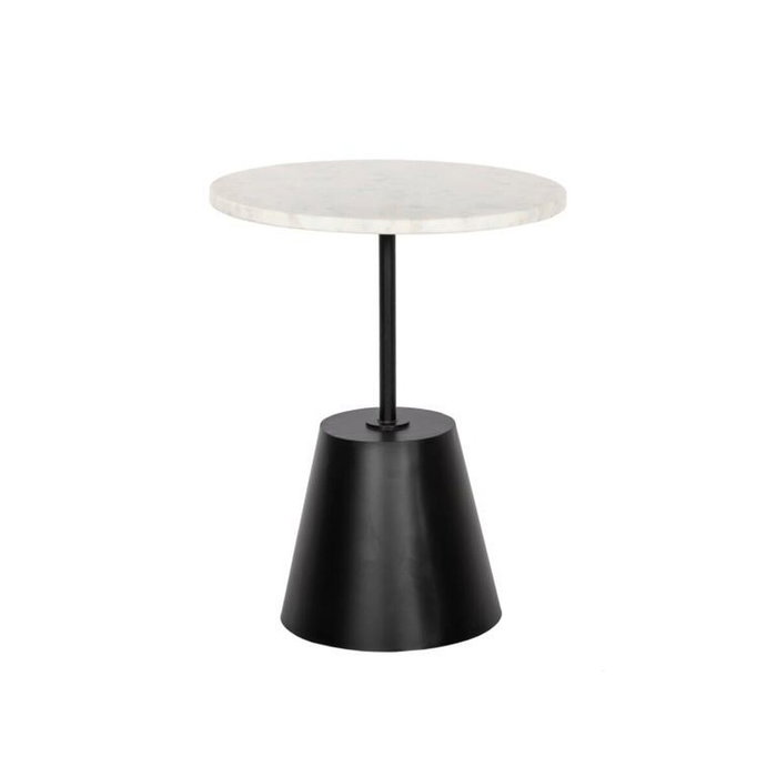 DKD Home Decor Mesita Auxiliar de Mármol y Metal 40x40x50