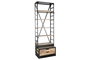 DKD Home Decor Estanteria Loft Natural Negro Metal Mango 47 x 220 x 75 cm