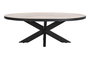 DKD Home Decor Mesa Centro Loft Natural Negro Metal Mango 70 x 45 x 130 cm