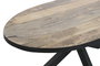 DKD Home Decor Mesa Centro Loft Natural Negro Metal Mango 70 x 45 x 130 cm