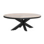 DKD Home Decor Mesa de Centro de Mango y Metal Natural