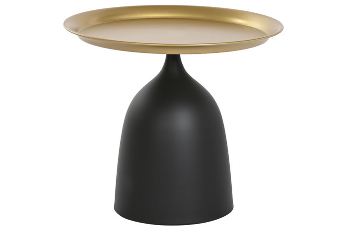DKD Home Decor Mesita Auxiliar Glam de Metal, Dorado y Negro DKD Home Decor Mesita Auxiliar Glam de Metal, Dorado y Negro