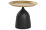 DKD Home Decor Mesita Auxiliar Glam de Metal, Dorado y Negro