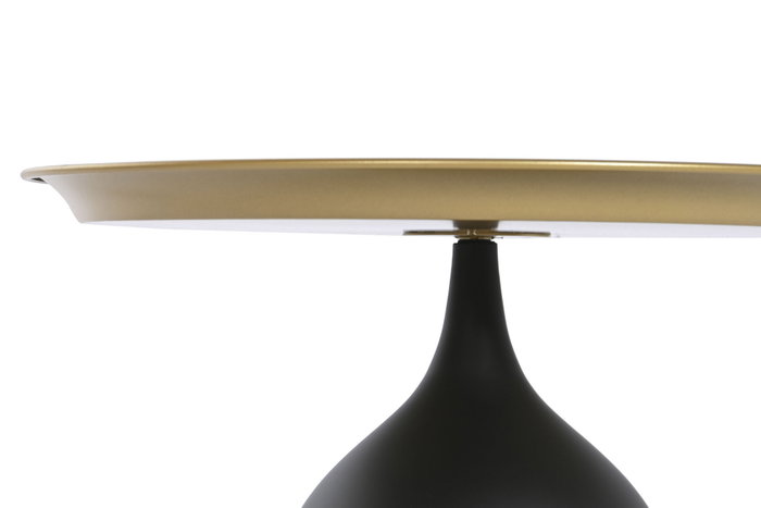 DKD Home Decor Mesita Auxiliar Glam de Metal, Dorado y Negro DKD Home Decor Mesita Auxiliar Glam de Metal, Dorado y Negro