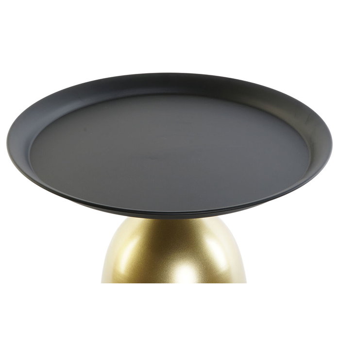 DKD Home Decor Mesita Auxiliar Glam de Metal, Dorado y Negro DKD Home Decor Mesita Auxiliar Glam de Metal, Dorado y Negro