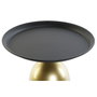 DKD Home Decor Mesita Auxiliar Glam de Metal, Dorado y Negro