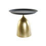DKD Home Decor Mesita Auxiliar Glam de Metal, Dorado y Negro