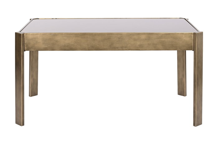 DKD Home Decor Mesa Centro Moderno Metal y Cristal Dorado 102 x 62 x 53 cm