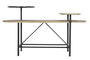 DKD Home Decor Mesa Centro Moderno Metal, MDF, Marmol Marron Negro Dorado 116 x 76 x 64 cm