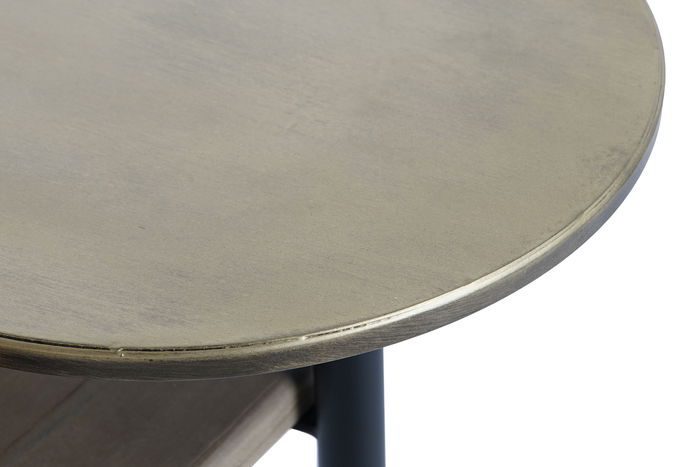 DKD Home Decor Mesa Centro Moderno Metal, MDF, Marmol Marron Negro Dorado 116 x 76 x 64 cm