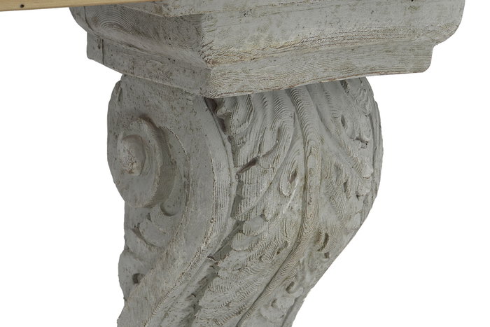 DKD Home Decor Consola Neoclásico Natural Gris 180 x 35 x 78 cm