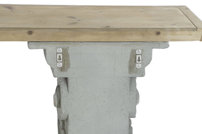 DKD Home Decor Consola Neoclásico Natural Gris 180 x 35 x 78 cm