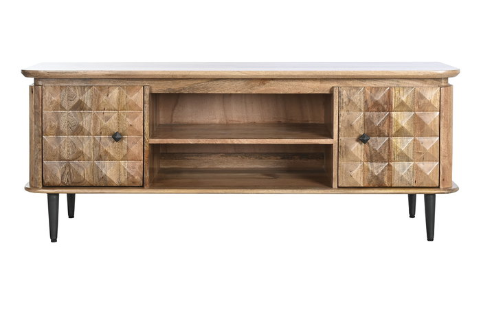 Mueble Tv Colonial DKD Home Decor Natural Gris Oscuro 40 x 55 x 140 cm