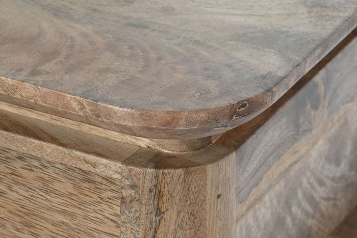 DKD Home Decor Consola Colonial Negro y Natural 116x40x77 cm Mango y Metal