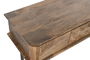 DKD Home Decor Consola Colonial Negro y Natural 116x40x77 cm Mango y Metal