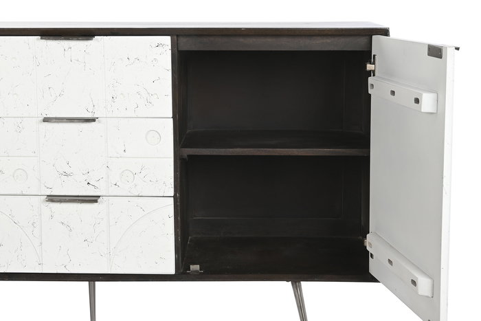 DKD Home Decor Buffet Moderno Marron Oscuro Blanco 43 x 80 x 150 cm DKD Home Decor Buffet Moderno Marron Oscuro Blanco 43 x 80 x 150 cm