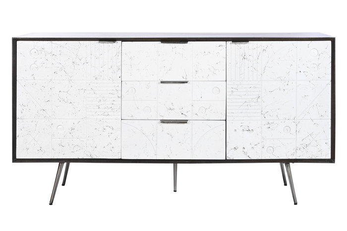 DKD Home Decor Buffet Moderno Marron Oscuro Blanco 43 x 80 x 150 cm DKD Home Decor Buffet Moderno Marron Oscuro Blanco 43 x 80 x 150 cm