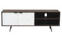 DKD Home Decor Mueble TV Moderno Marron Oscuro Blanco Mango 140x35x50 cm
