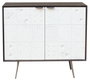 DKD Home Decor Aparador Moderno Blanco y Marron Mango y Metal 90 x 43 x 82 cm