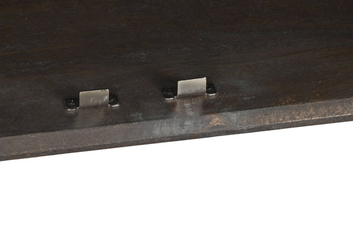 DKD Home Decor Aparador Moderno Blanco y Marron Mango y Metal 90 x 43 x 82 cm