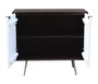 DKD Home Decor Aparador Moderno Blanco y Marron Mango y Metal 90 x 43 x 82 cm