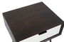 DKD Home Decor Mesita de Noche Moderna Wengue Blanco 38 x 50 x 45 cm con 1 Cajón de Mango y Metal