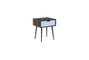 DKD Home Decor Mesita de Noche Mango y Metal Wengue
