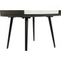 DKD Home Decor Mesita de Noche Mango y Metal Wengue