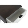DKD Home Decor Mesita de Noche Mango y Metal Wengue