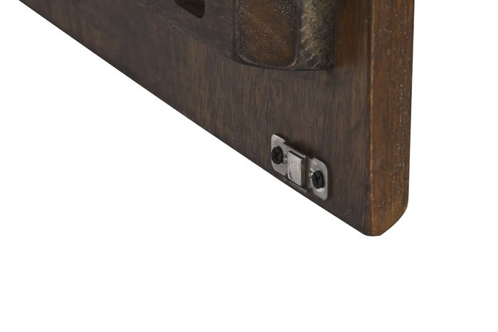 DKD Home Decor Buffet Blanco Marron Oscuro 3 Cajones 2 Puertas 150 x 40 x 80 cm