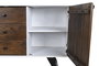 DKD Home Decor Buffet Blanco Marron Oscuro 3 Cajones 2 Puertas 150 x 40 x 80 cm