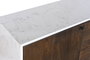 DKD Home Decor Buffet Blanco Marron Oscuro 3 Cajones 2 Puertas 150 x 40 x 80 cm