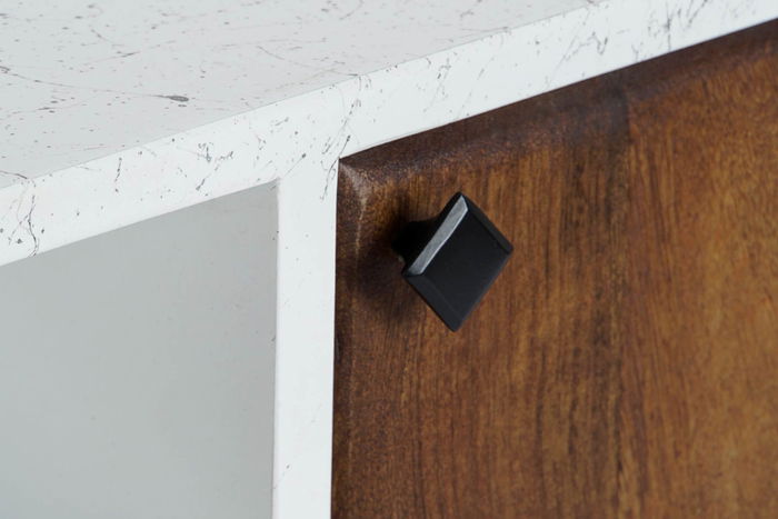 DKD Home Decor Mueble TV Moderno Blanco Marron Oscuro 135 x 51 x 35 cm