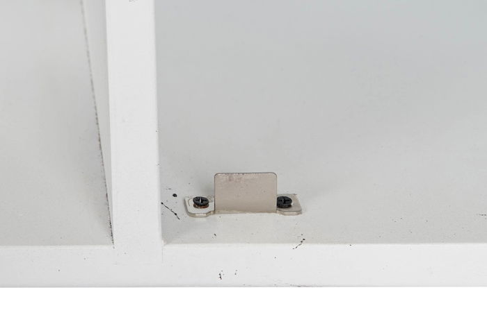 DKD Home Decor Mueble TV Moderno Blanco Marron Oscuro 135 x 51 x 35 cm