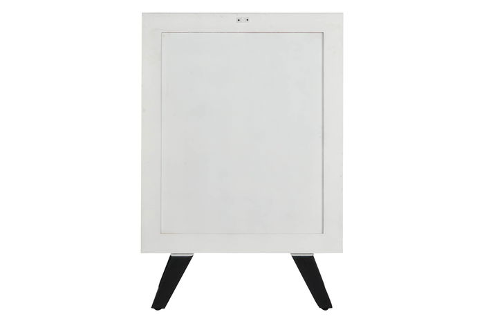 DKD Home Decor Cajonera Moderno Blanco Marron Oscuro 4 cajones 40 x 105 x 70 cm