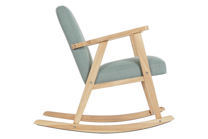 DKD Home Decor Mecedora Scandi Azul Celeste Natural 81 x 58 x 90 cm