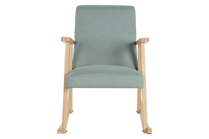 DKD Home Decor Mecedora Scandi Azul Celeste Natural 81 x 58 x 90 cm