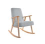 DKD Home Decor Mecedora de Haya y Poliéster Azul Celeste