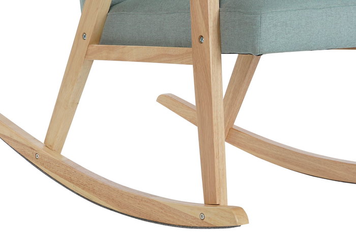 DKD Home Decor Mecedora Scandi Azul Celeste Natural 81 x 58 x 90 cm