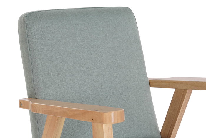 DKD Home Decor Mecedora Scandi Azul Celeste Natural 81 x 58 x 90 cm