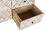 Cajonera Boho DKD Home Decor Natural Blanco 40 x 85 x 90 cm