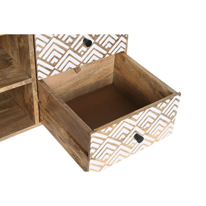 DKD Home Decor Mueble TV Mango 135x40x55 Natural y Blanco