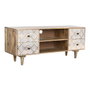 DKD Home Decor Mueble TV Mango 135x40x55 Natural y Blanco